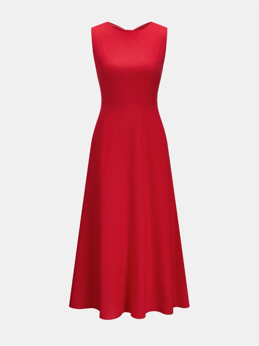 Commense Sleeveless Linen Blend Maxi Dress with Open Back - Picture 3 of 6